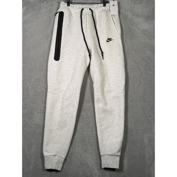 Nike Pants Mens Small Gray Tech Fleece Joggers Slim Fit Zip Pocket FB8002-051 - Picture 1 of 12